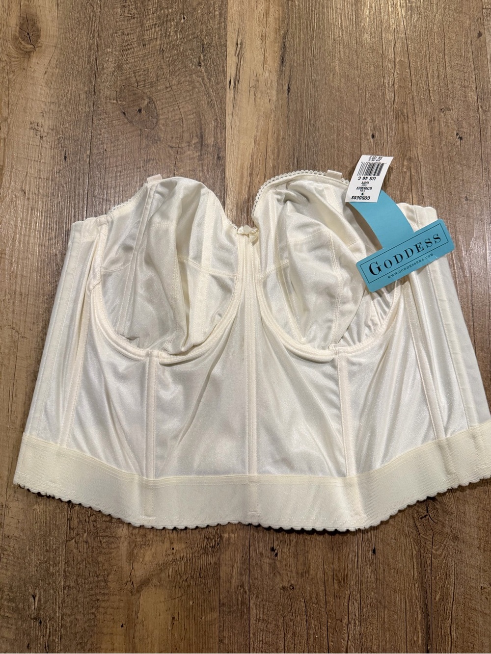 NWT Goddess Ivory Longline Strapless Bustier Corset 46C